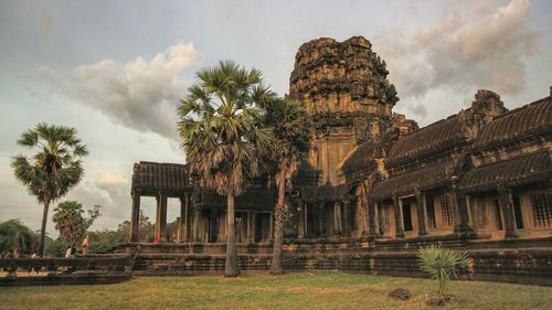 View of temple against cloudy sky