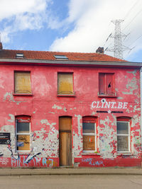 Exterior of old building against sky