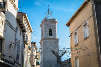 Low angle view of buildings against sky