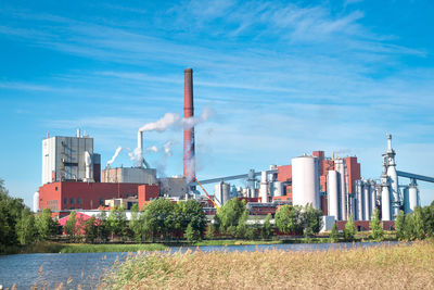 Factory against sky