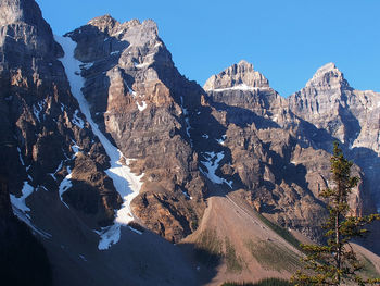 Panoramic view of snowcapped mountains against sky