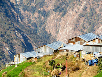 Landscape from nepal with an oil painting affect added.