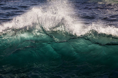 Water splashing in sea