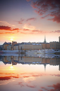 View of the vintage street of the city of stockholm