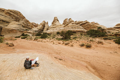 Rock formations in desert