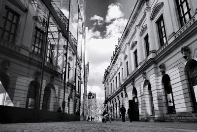 Low angle view of buildings against sky