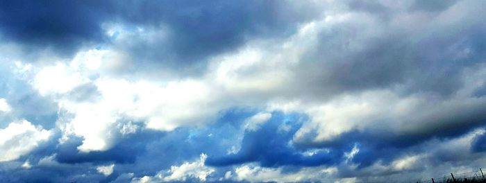 Low angle view of cloudy sky