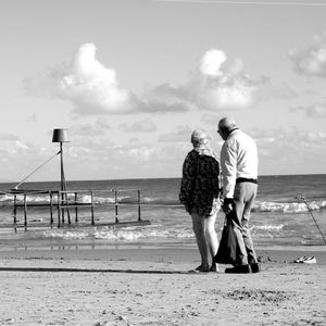 Woman standing on beach