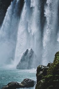 Scenic view of waterfall