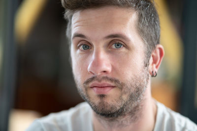 Close-up portrait of young man