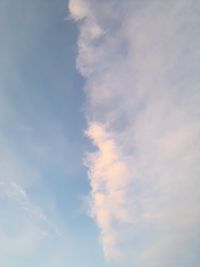 Low angle view of clouds in sky