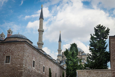 Low angle view of buildings against sky