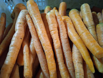 High angle view of roasted for sale at market stall