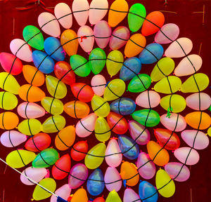 Full frame shot of colorful balls