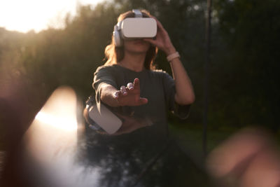 Young woman using mobile phone