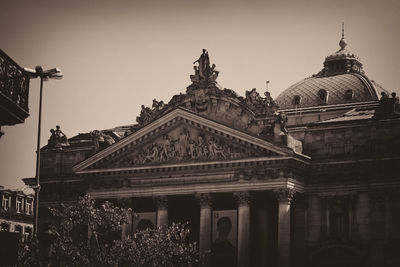 Low angle view of historical building against sky