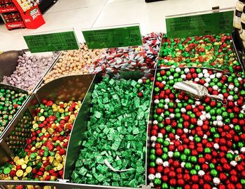 Various fruits for sale at market stall