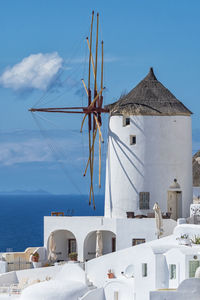 Windmill in oia santorini