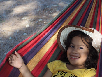 Portrait of cute smiling girl