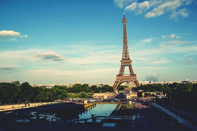 Eiffel tower against sky