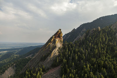 Third flatiron (from second flatiron) rises above boulder, colorado