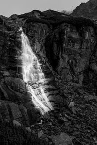 Scenic view of waterfall