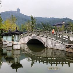 Reflection of built structures in water