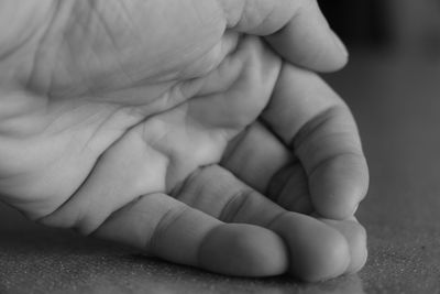 Close-up of baby feet