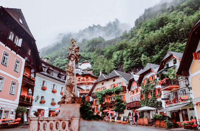 A market square in the mountains 