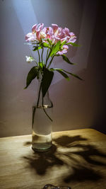 Close-up of flower vase on table