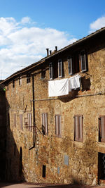 Low angle view of built structure against sky