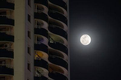 Low angle view of moon at night