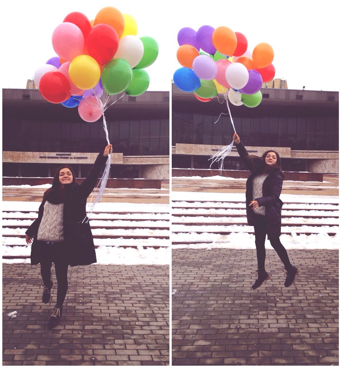 full length, lifestyles, leisure activity, balloon, casual clothing, umbrella, walking, rear view, standing, childhood, building exterior, built structure, men, girls, holding, architecture, boys