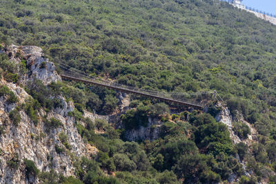 High angle view of bridge