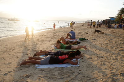 Group of people on beach