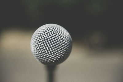 Close-up of microphone