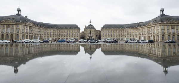 Reflection of buildings in water