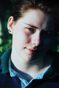 Close-up portrait of young woman