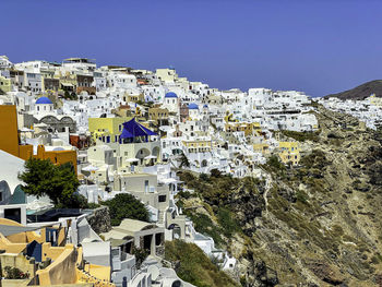 High angle view of townscape against sky