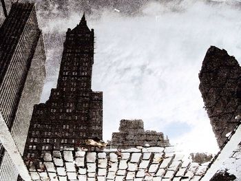 Low angle view of eiffel tower