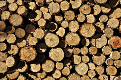 Full frame shot of logs