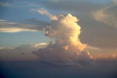 Low angle view of dramatic sky during sunset