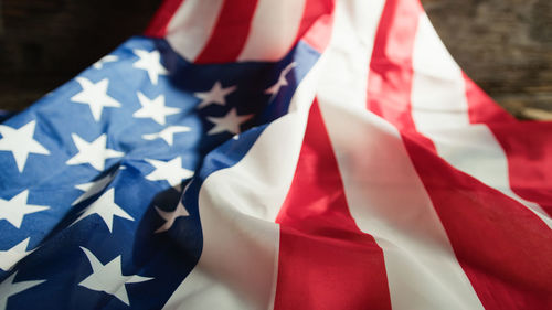 Close-up of american flag