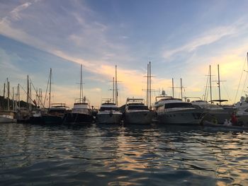 Boats in harbor