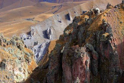 Panoramic view of rock formations