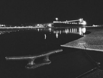 View of illuminated buildings at night