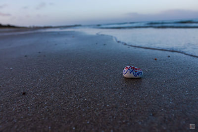 Surface level of sandy beach