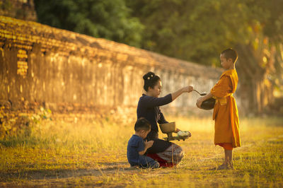 People playing on field