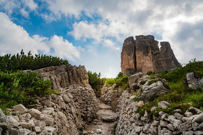 Rock formations against sky