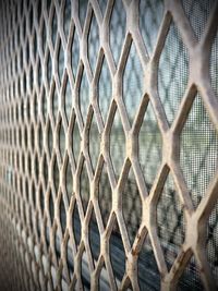 Full frame shot of metal window barrier